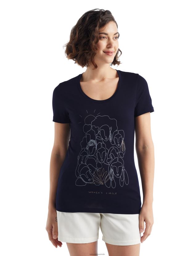 Icebreaker Women Merino Tech Lite II Short Sleeve Scoop T-Shirt CircleMidnight Navy 80BXXP930 Clothing Icebreaker Women Merino Tech Lite II Short Sleeve Scoop T-Shirt CircleMidnight Navy 80BXXP930 Clothing